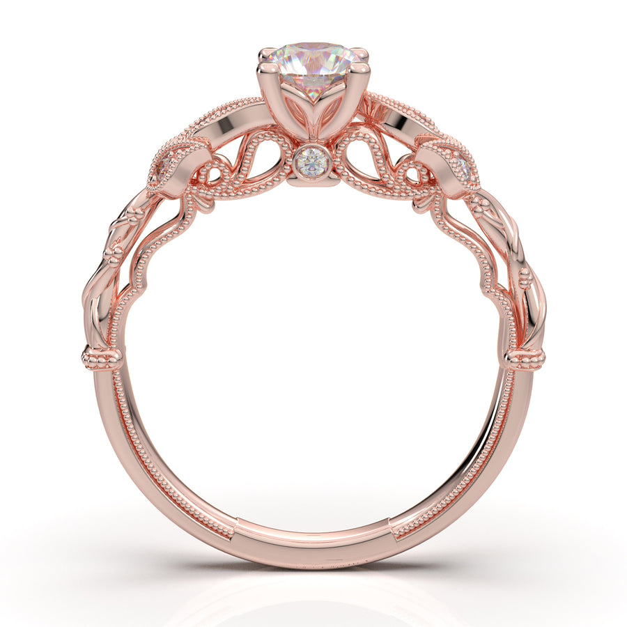 Home Try On--Rose Gold Floral Vine Ring