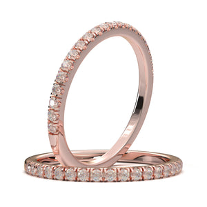Home Try On--Rose Gold U-Cut Wedding Band