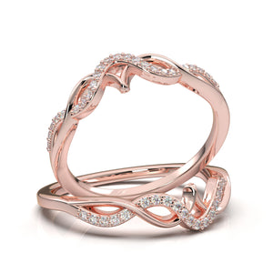 Rose Gold Infinity Twist Pointed Band