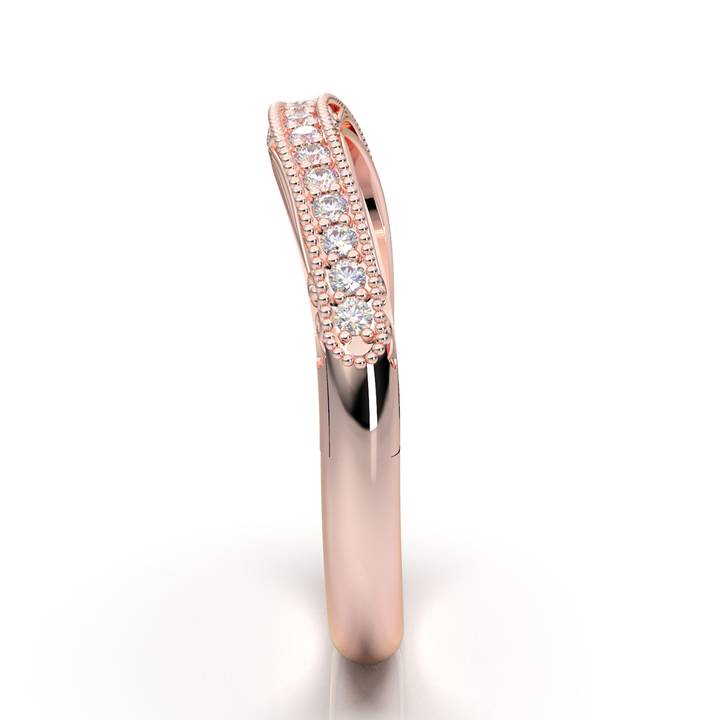 14K Rose Gold Diamond Marquise Station Ring | Shop 14k Rose Gold Stackable  Rings | Gabriel & Co
