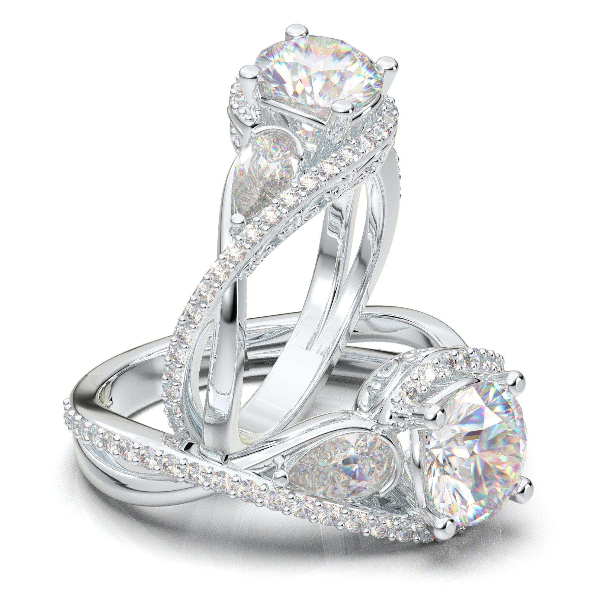 White gold diamond wedding ring 60 photos Astyledwedding com