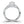 Women's Vintage Filigree Engagement Ring/ White Gold Diamond Halo Ring/ 14K Infinity Twist Forever One Ring/ Colorless Moissanite Ring