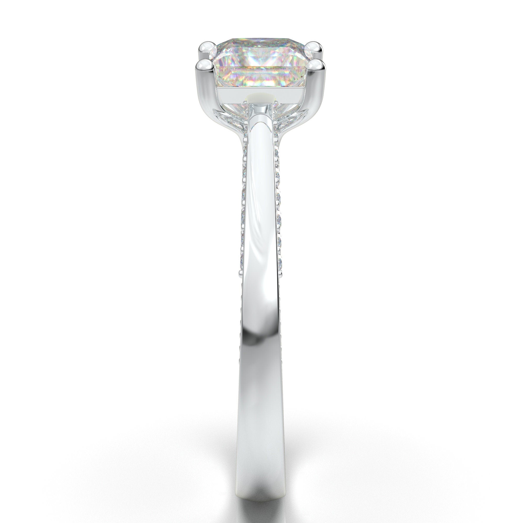 White Gold Round Cut Prong Diamond Ring 22982: buy online in NYC. Best  price at TRAXNYC.
