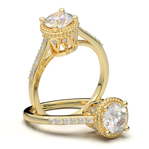 Engagement Ring, White Gold Wedding Ring, Promise Ring, Diamond Ring 1 Carat, Wedding Ring Set, Moissanite Ring Women, Vintage Wedding Ring