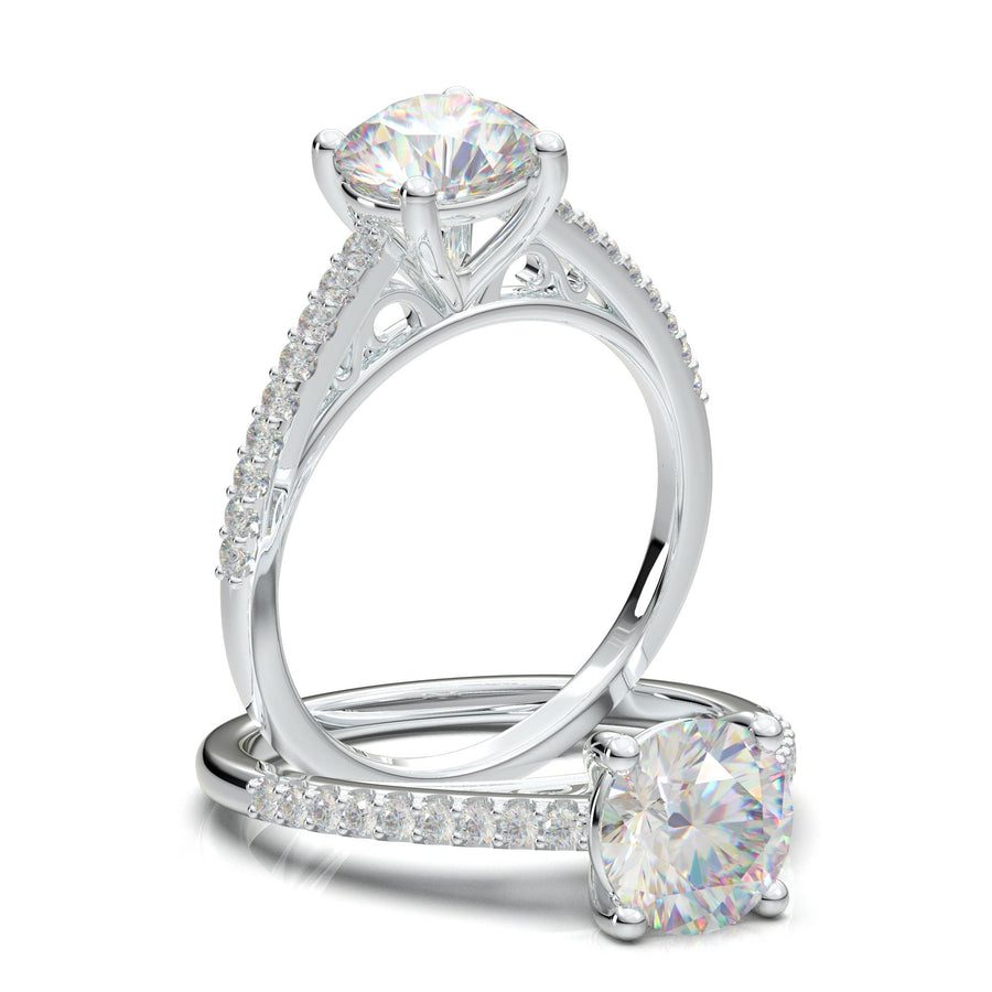 Rose Gold Engagement Ring, Art Deco Vintage Ring, Moissanite Ring, Promise Ring, Diamond Ring For Her, Anniversary Ring Wedding Gift For Her