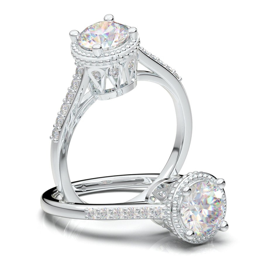 Engagement Ring, Rose Gold Wedding Ring, Promise Ring, Diamond Ring 1 Carat, Wedding Ring Set, Moissanite Ring Women, Vintage Wedding Ring