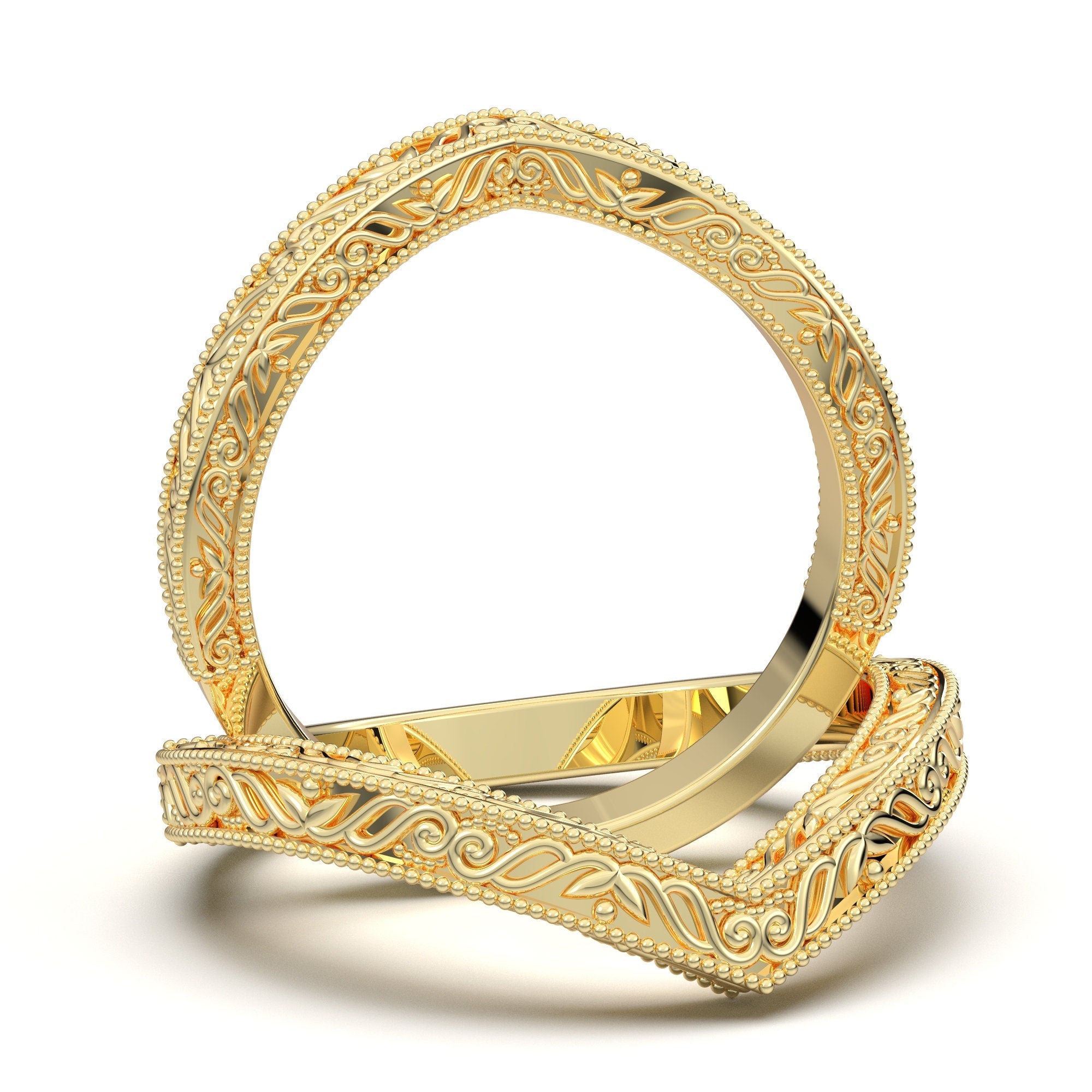 Buy Niscka V-Cut Colourful Cubic Zirconia Gold Ring Online