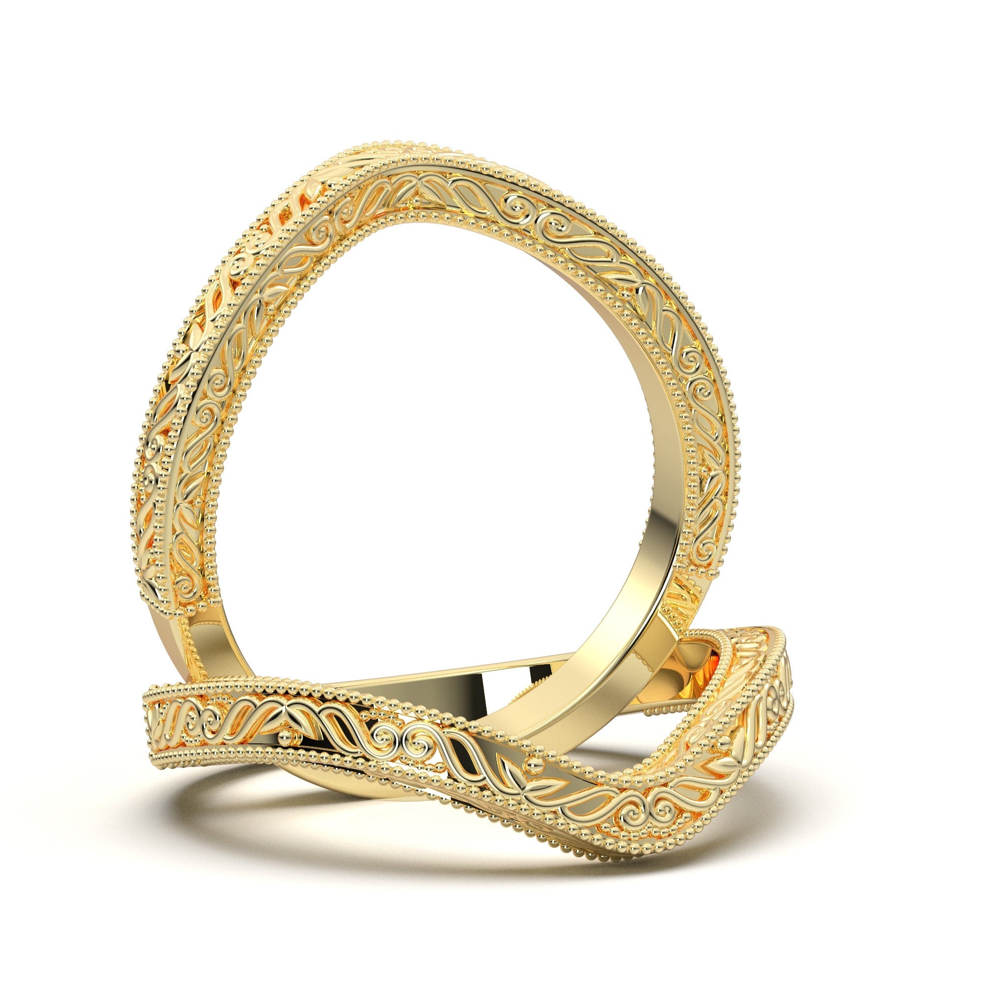 Modern Bridal Ring , Rose Gold Unique Wedding Ring SGT624