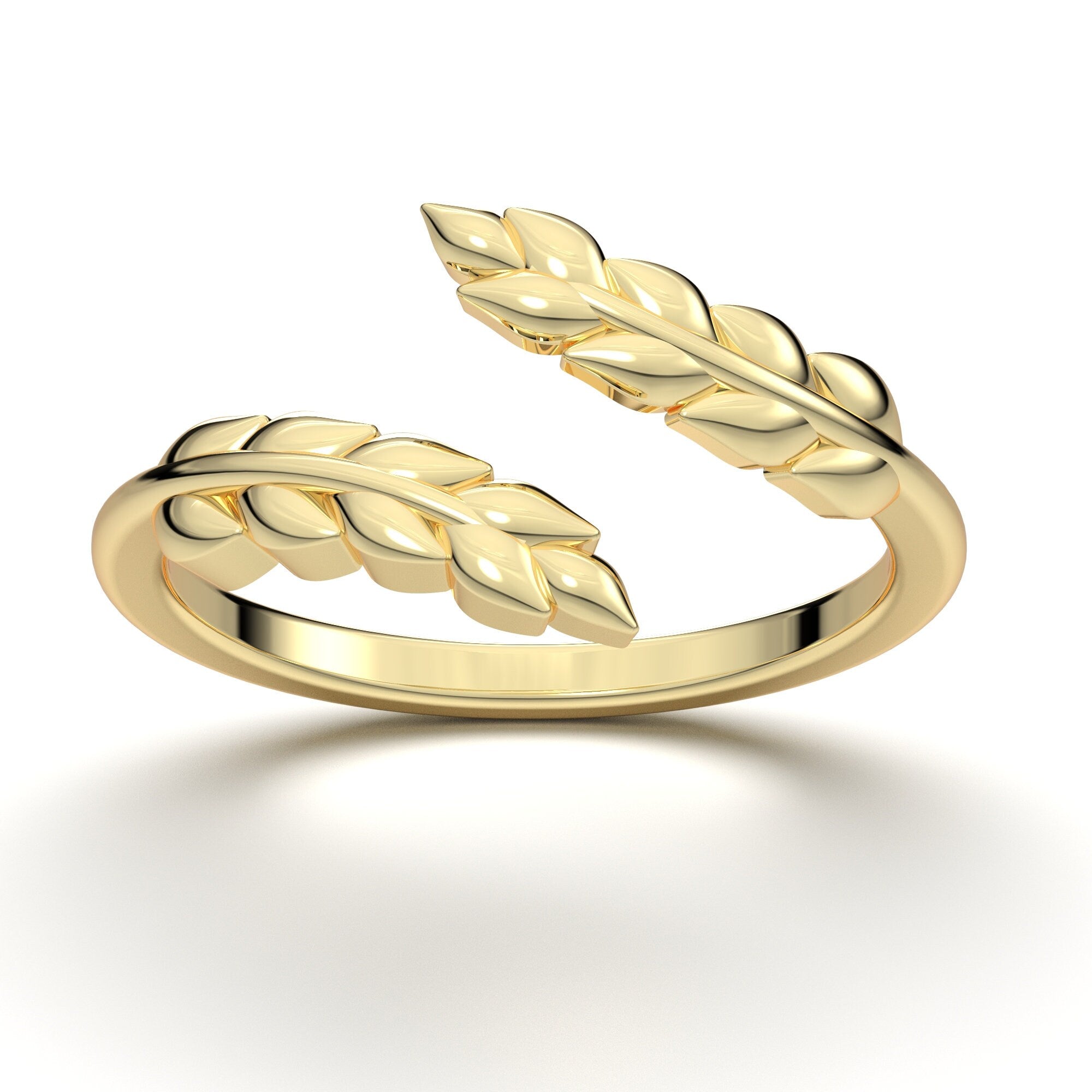 Women's 14k Gold Leaf Designer Thumb Ring | PC Chandra Online Exclusive  Collection